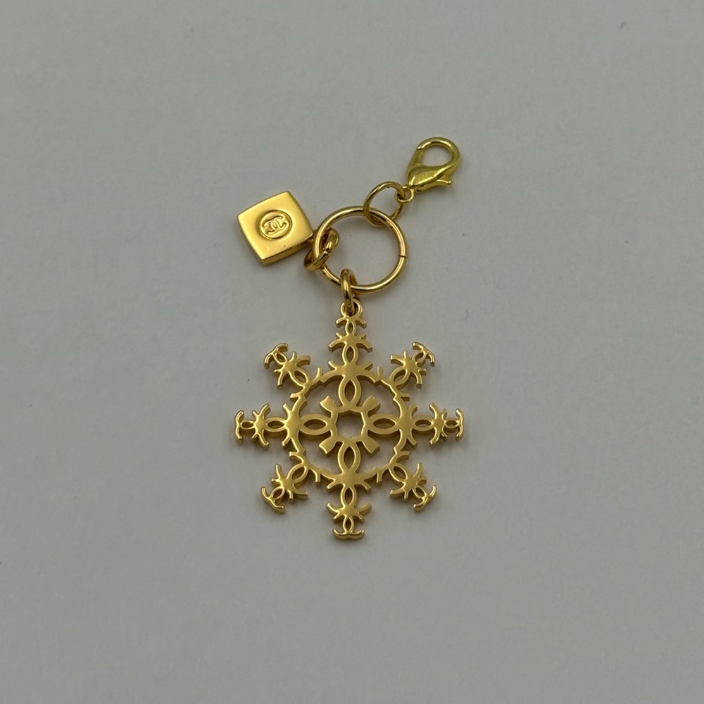 Chanel Snowflake Keychain Charm